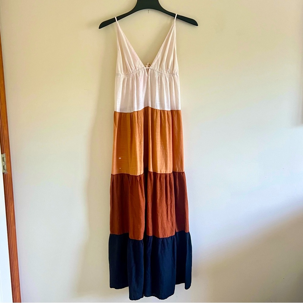 Anthropologie The Raya Colorblock Maxi Dress Size S - Picture 2 of 10